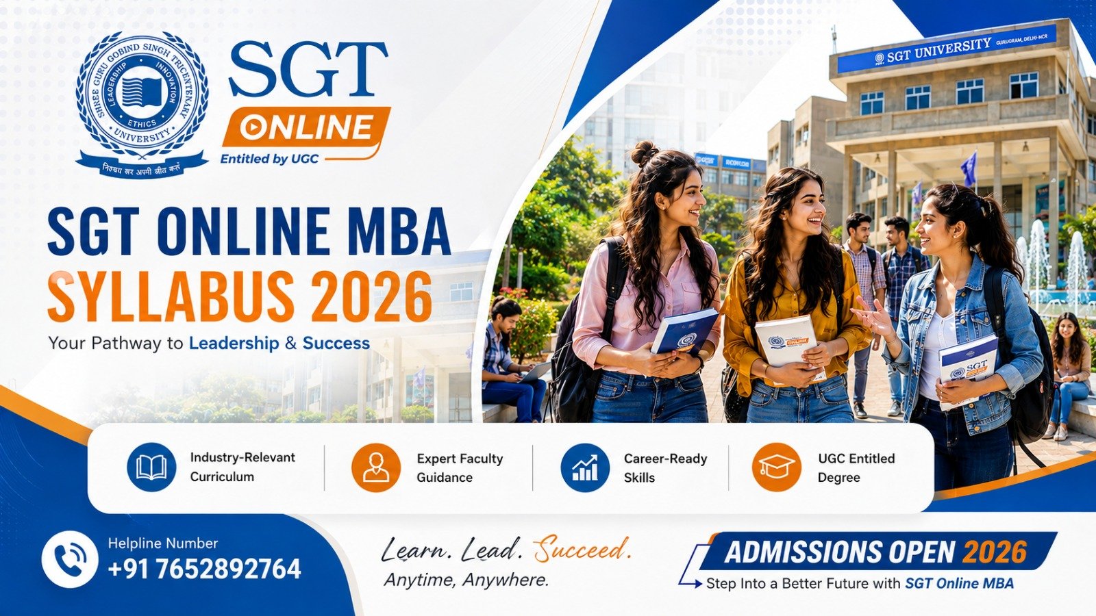 SGT Online MBA Syllabus 2026: Semester-Wise Subjects, Course Structure & Helpline Number