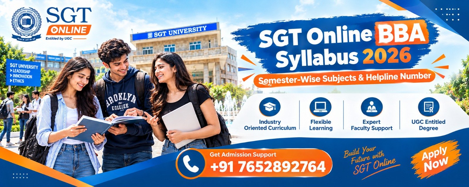 SGT Online BBA Syllabus 2026: Semester-Wise Subjects & Helpline Number