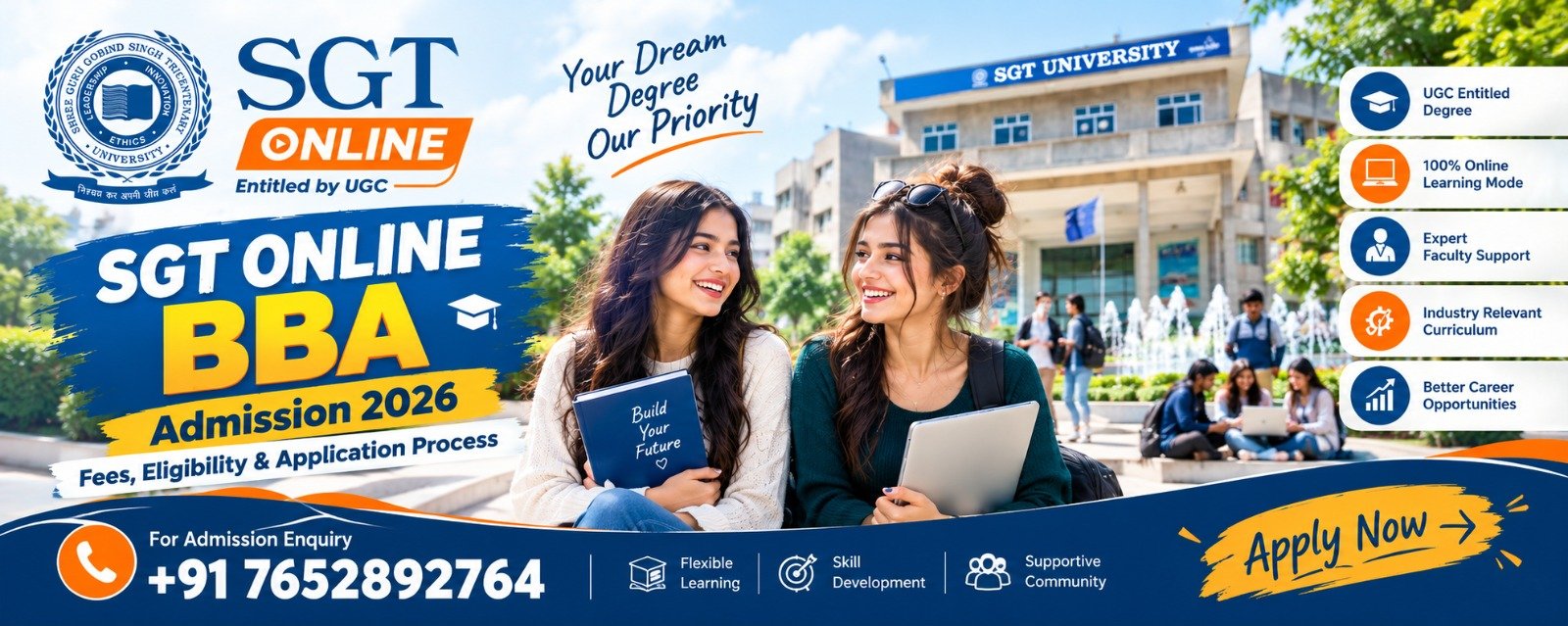 SGT Online BBA Admission 2026: Fees, Eligibility & Application Process