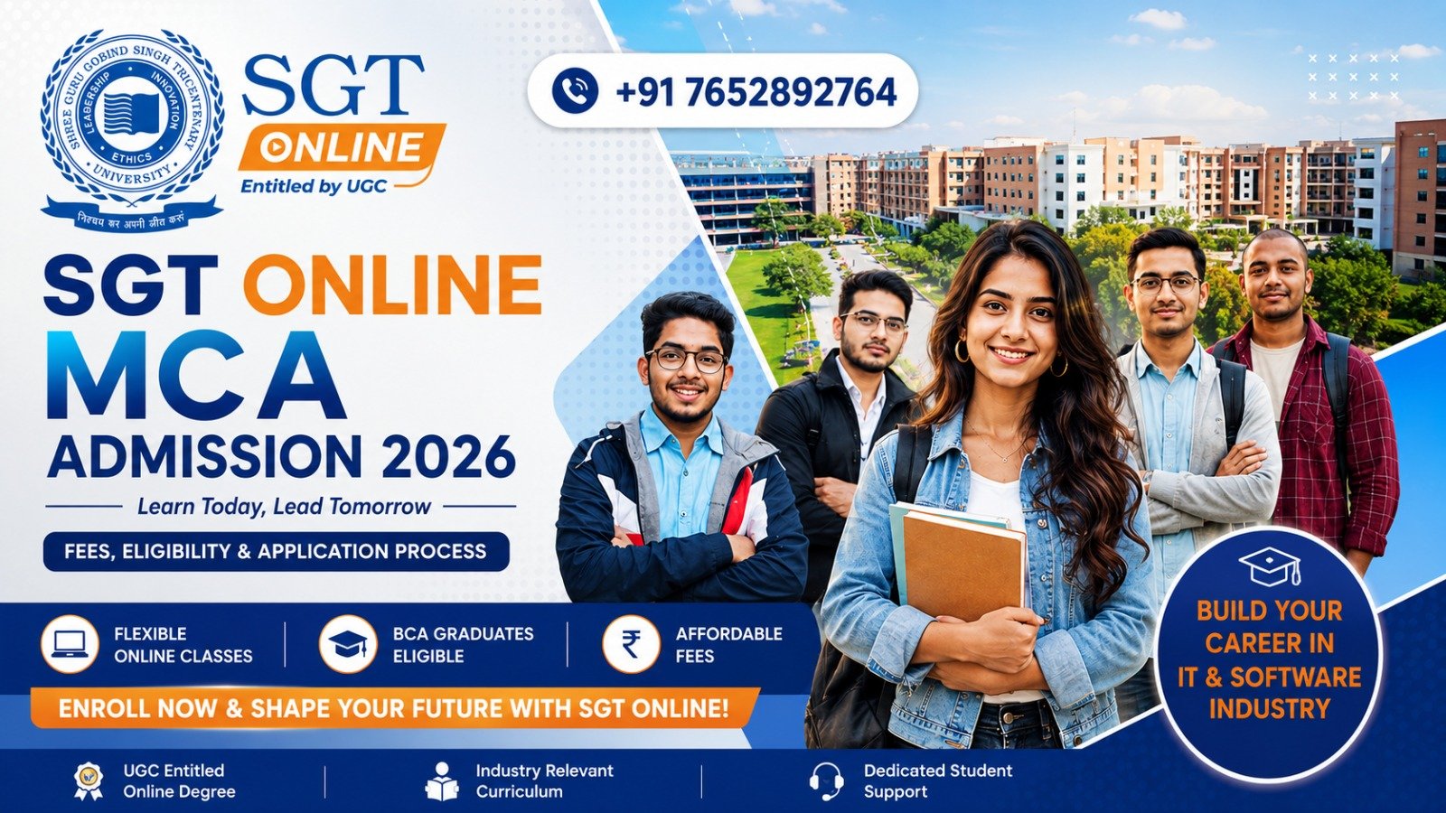 SGT Online MCA Admission 2026: Fees, Eligibility & Application Process
