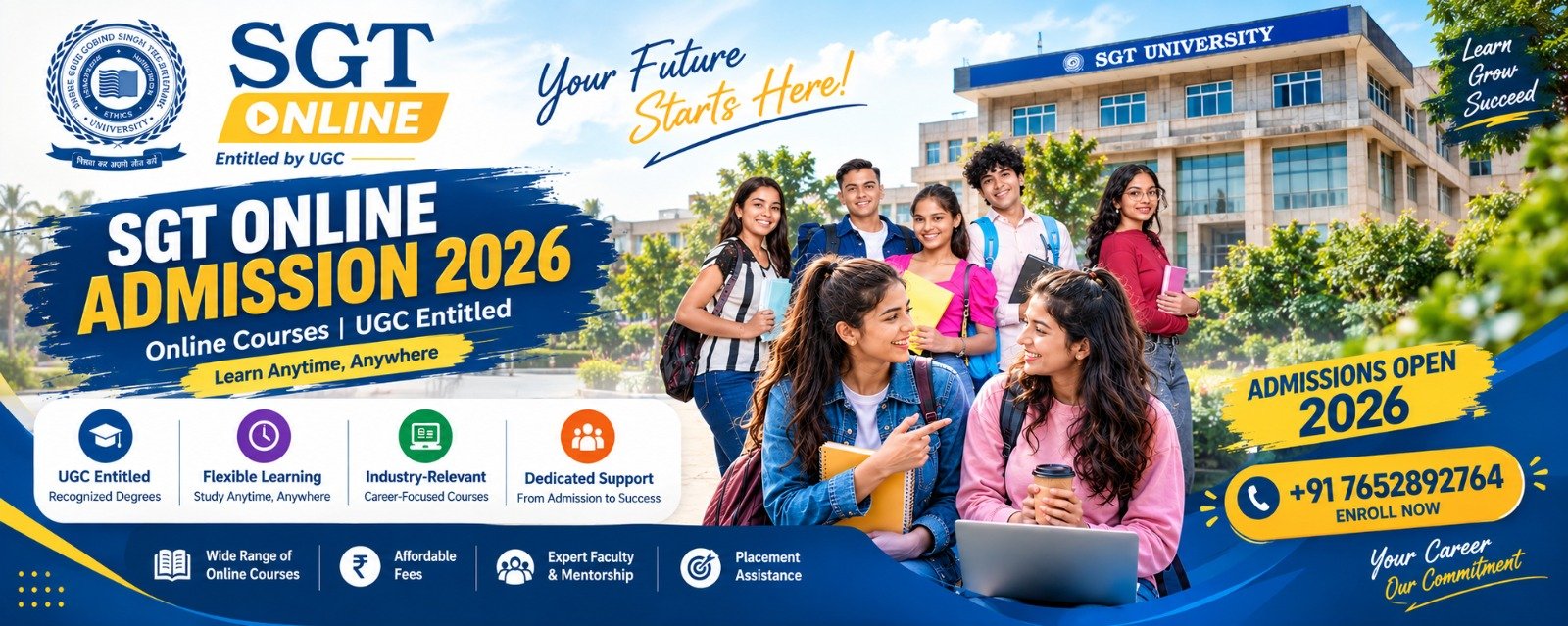SGT Online Course Admission 2026: Eligibility, Fees, Documents, Admission Process & Helpline Number 1 SGT Online Course Admission 2026: Eligibility, Fees, Documents, Admission Process & Helpline Number