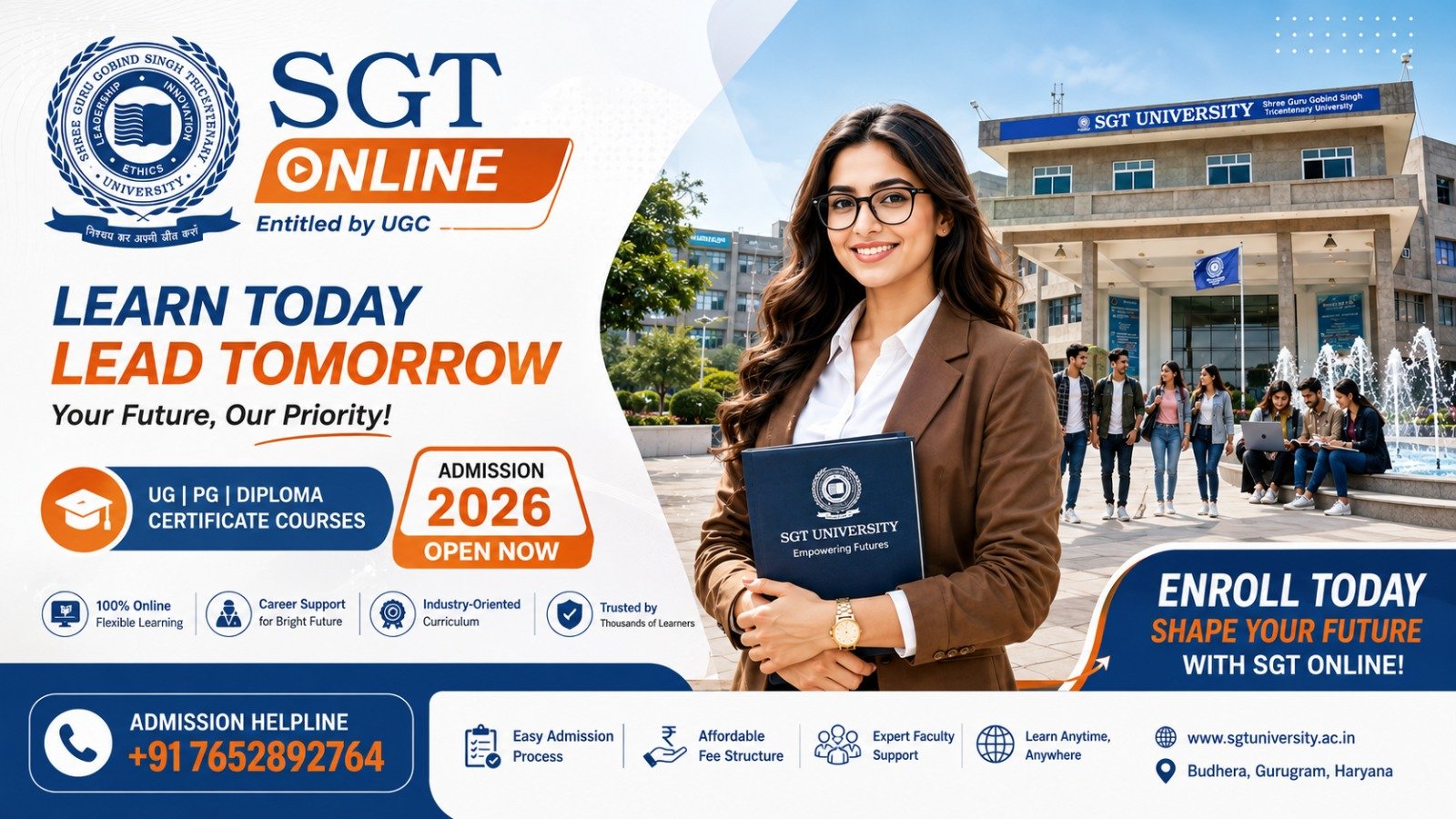 SGT Online Courses & Admission 2026: Fees, Eligibility, Syllabus & Helpline Number 1 SGT Online Courses & Admission 2026: Fees, Eligibility, Syllabus & Helpline Number