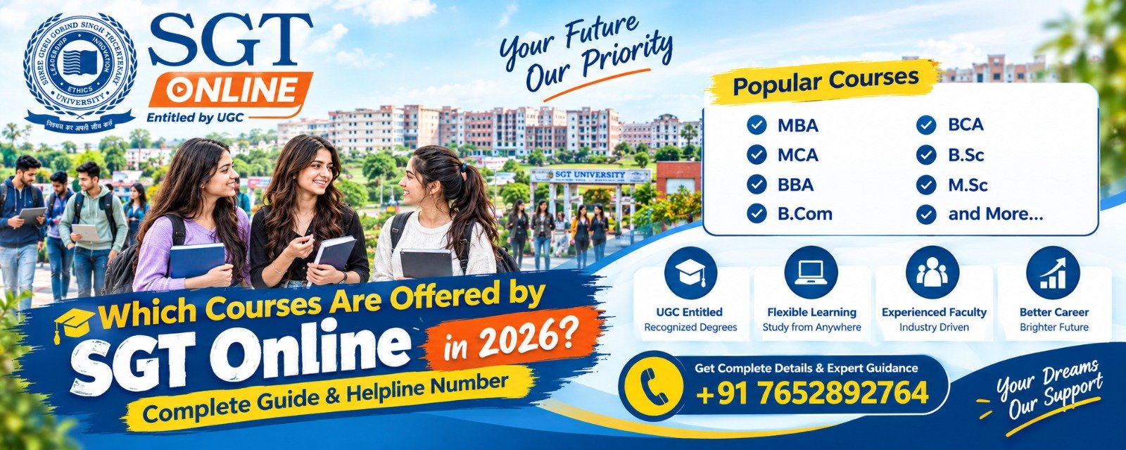 Which Courses Are Offered by SGT Online in 2026? Complete Guide & Helpline Number