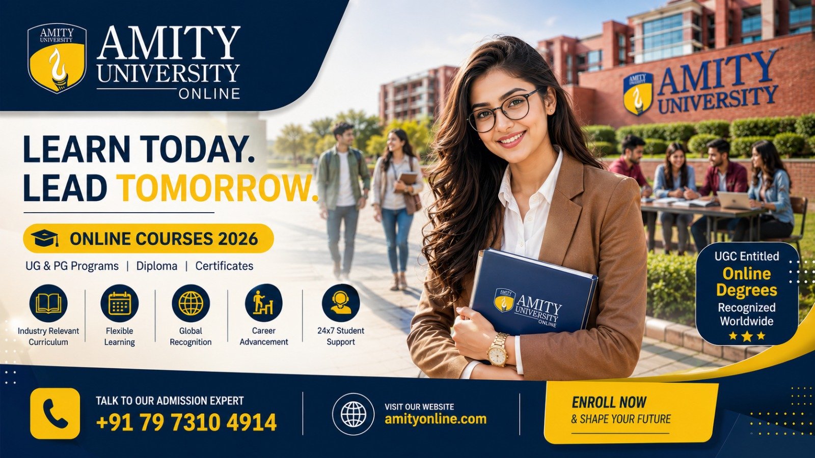 Amity Online Courses & Fees 2026: Eligibility, Duration & Helpline Number