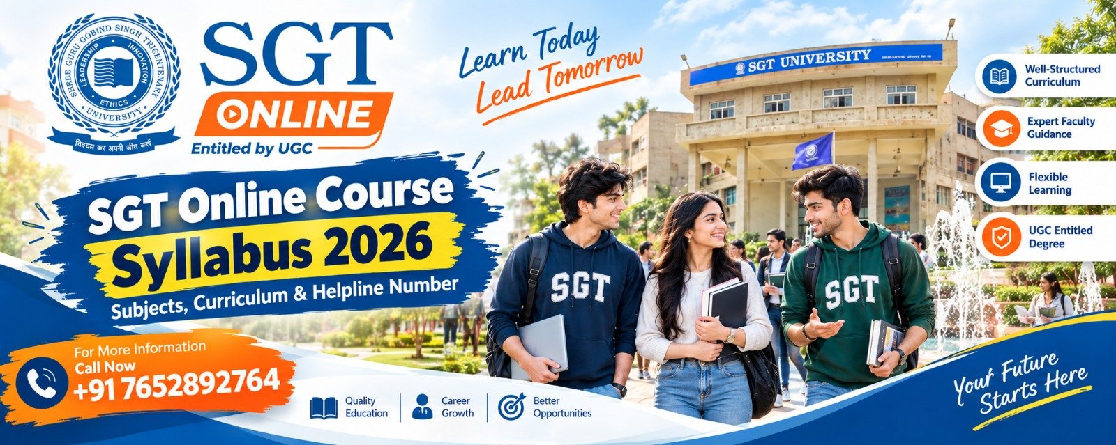 SGT Online Course Syllabus 2026: Subjects, Curriculum, Semester-Wise Structure & Helpline Number 1 SGT Online Course Syllabus 2026: Subjects, Curriculum, Semester-Wise Structure & Helpline Number