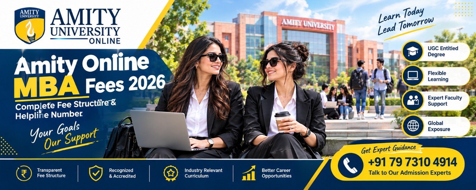 Amity Online MBA Fees 2026: Complete Fee Structure & Helpline Number