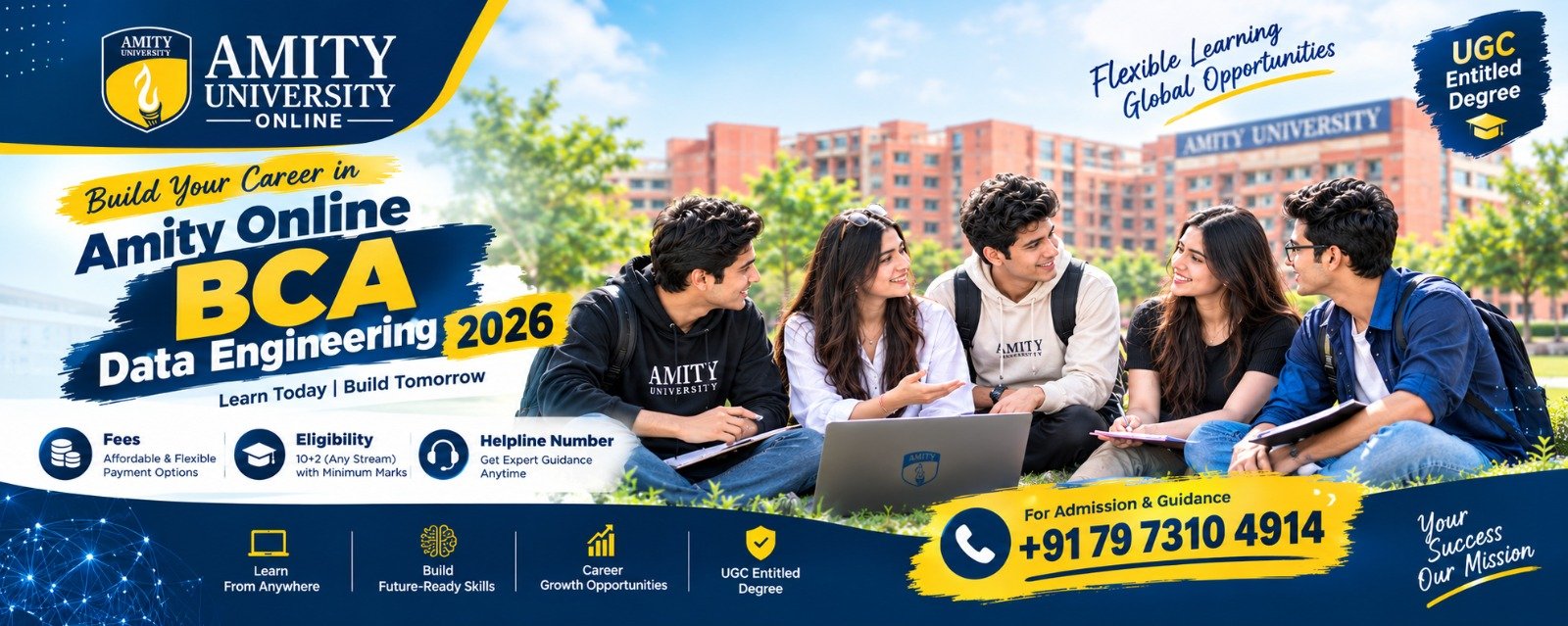 Amity Online BCA Data Engineering 2026: Fees, Eligibility, Syllabus, Admission and Career Scope 1 Amity Online BCA Data Engineering 2026: Fees, Eligibility, Syllabus, Admission and Career Scope