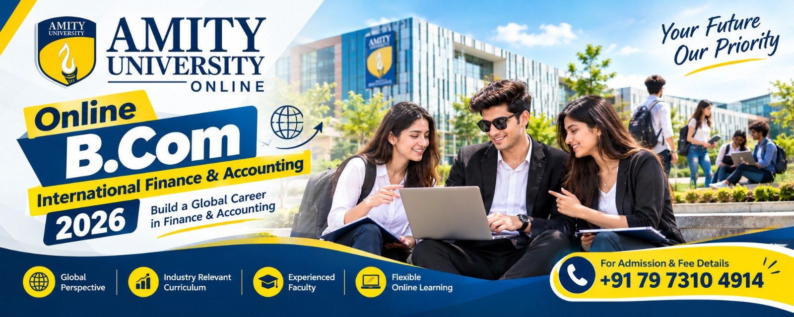 Amity Online B.Com International Finance & Accounting 2026: Fees & Helpline Number