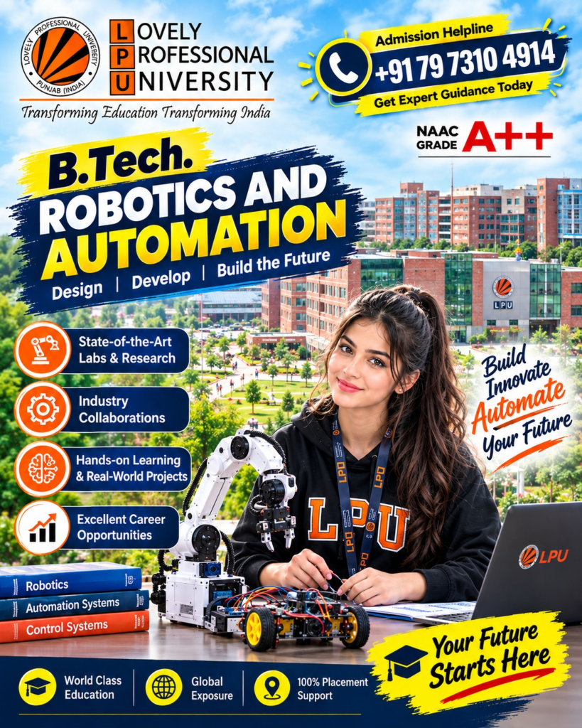 B.Tech. Robotics and Automation Admission 2027 at LPU – Fees, Eligibility, Admission Process & Career |Admission help Number+91 79 7310 4914 2 image 18
