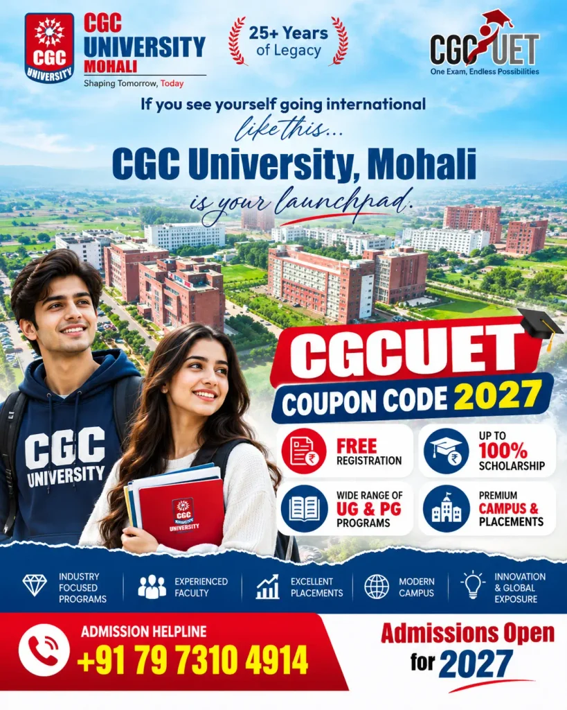 CGCUET Coupon Code 2027: Free Registration Help, Scholarships & Admission Guide 2 CGCUET 2027 Campus Launchpad 1