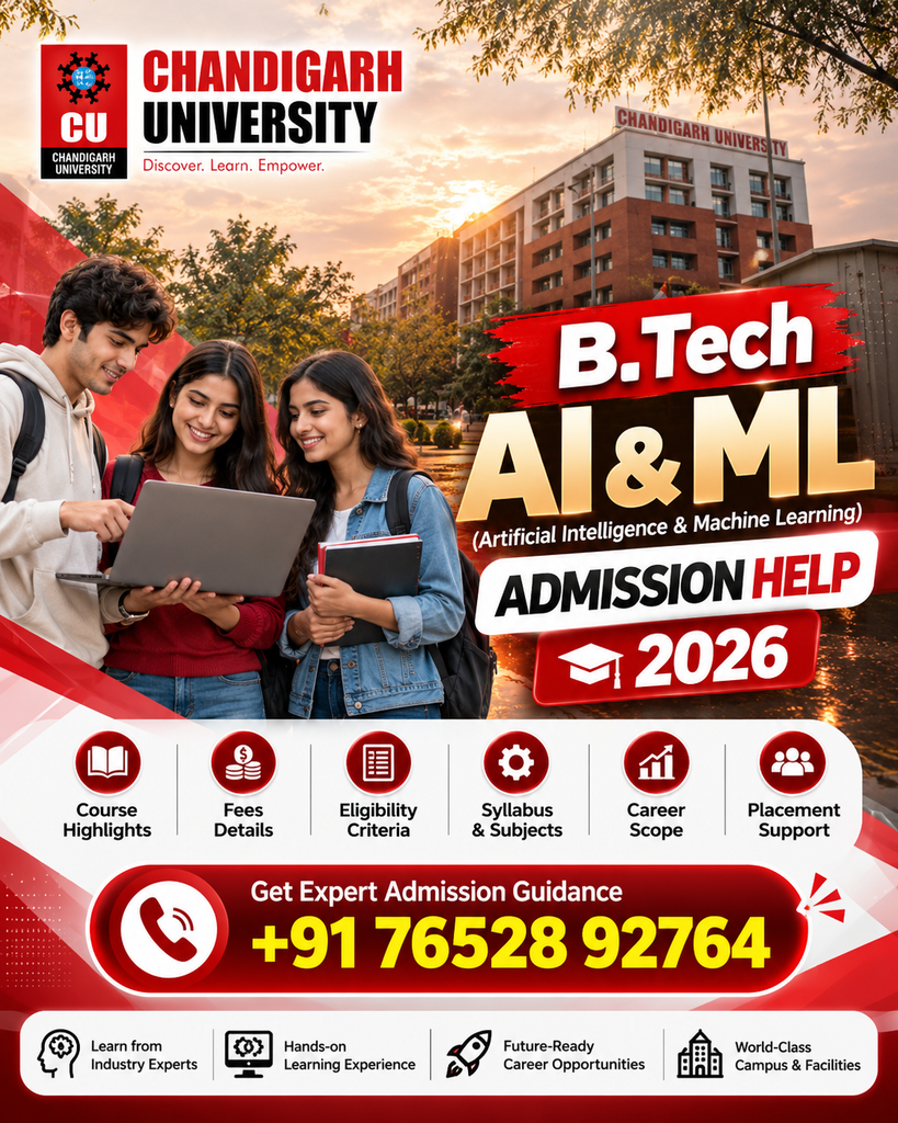 Chandigarh University AI ML Admissions Poster