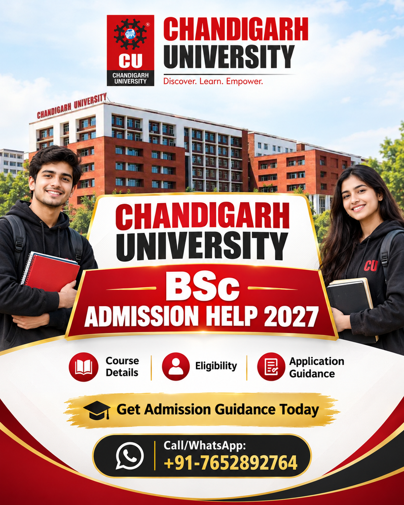 Chandigarh University BSc Admissions Poster
