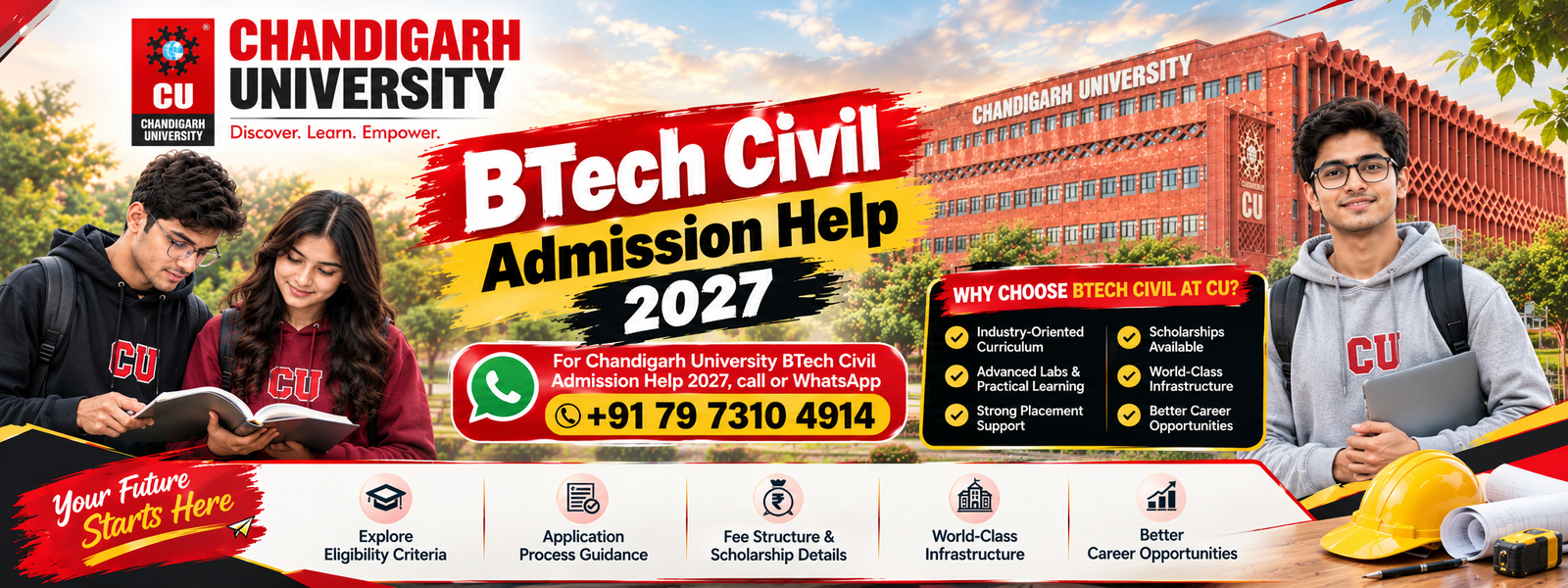 Chandigarh University BTech Civil Admission