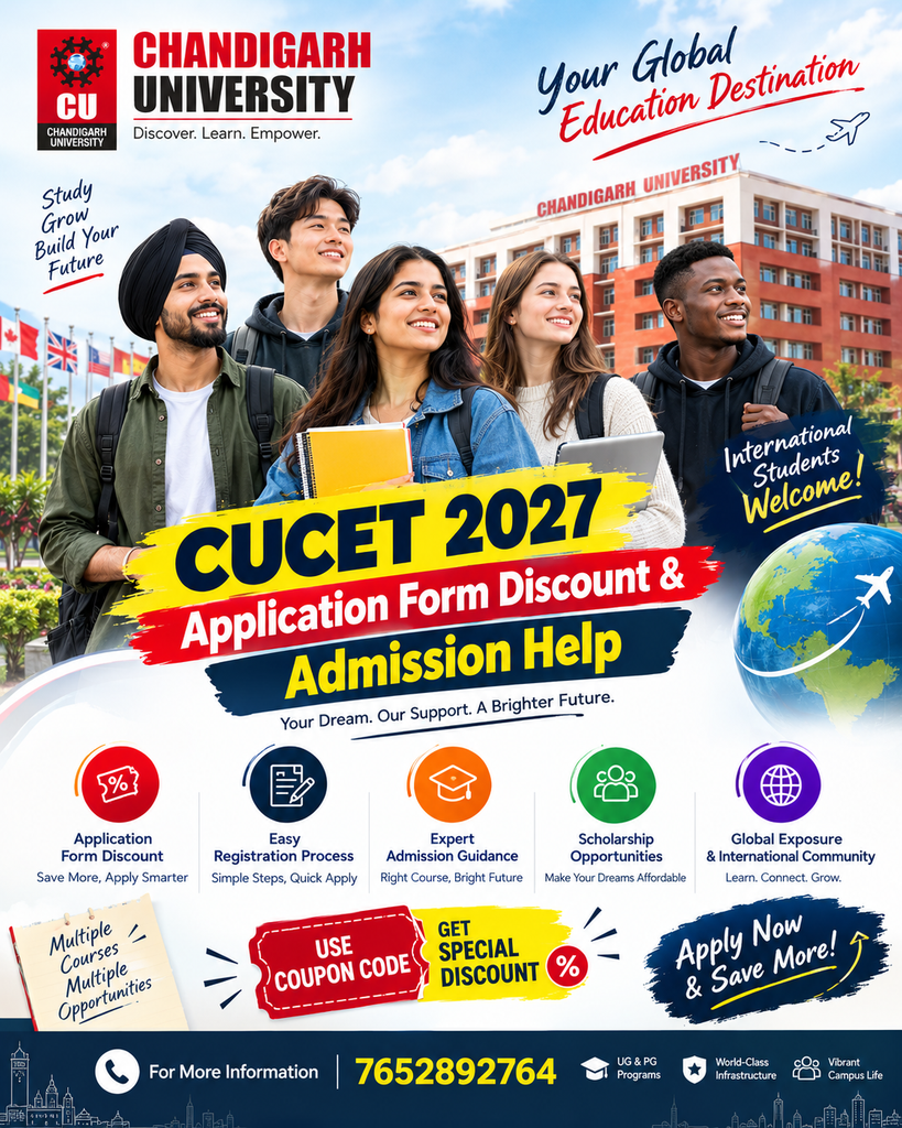 CUCET Coupon Code 2027: Application Form Discount & Admission Help: 2 Chandigarh University CUCET 2027 Admissions