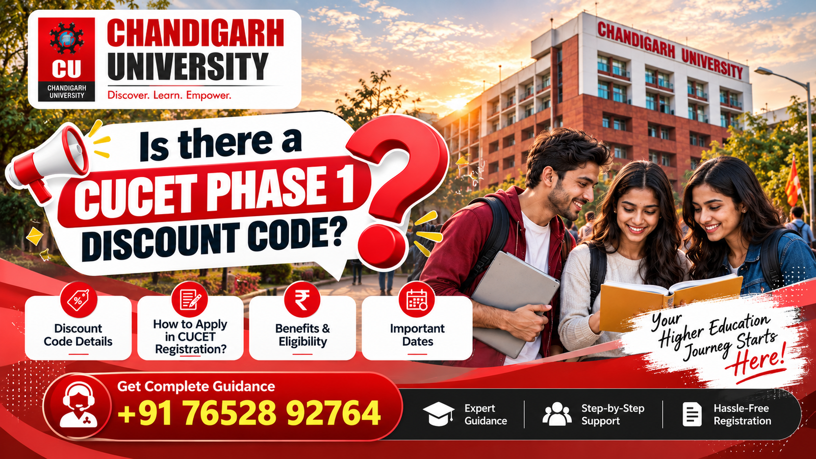 Is There a CUCET Phase 1 Discount Code 2026? Complete Guide to Registration Fees, Scholarships, Eligibility & Admission