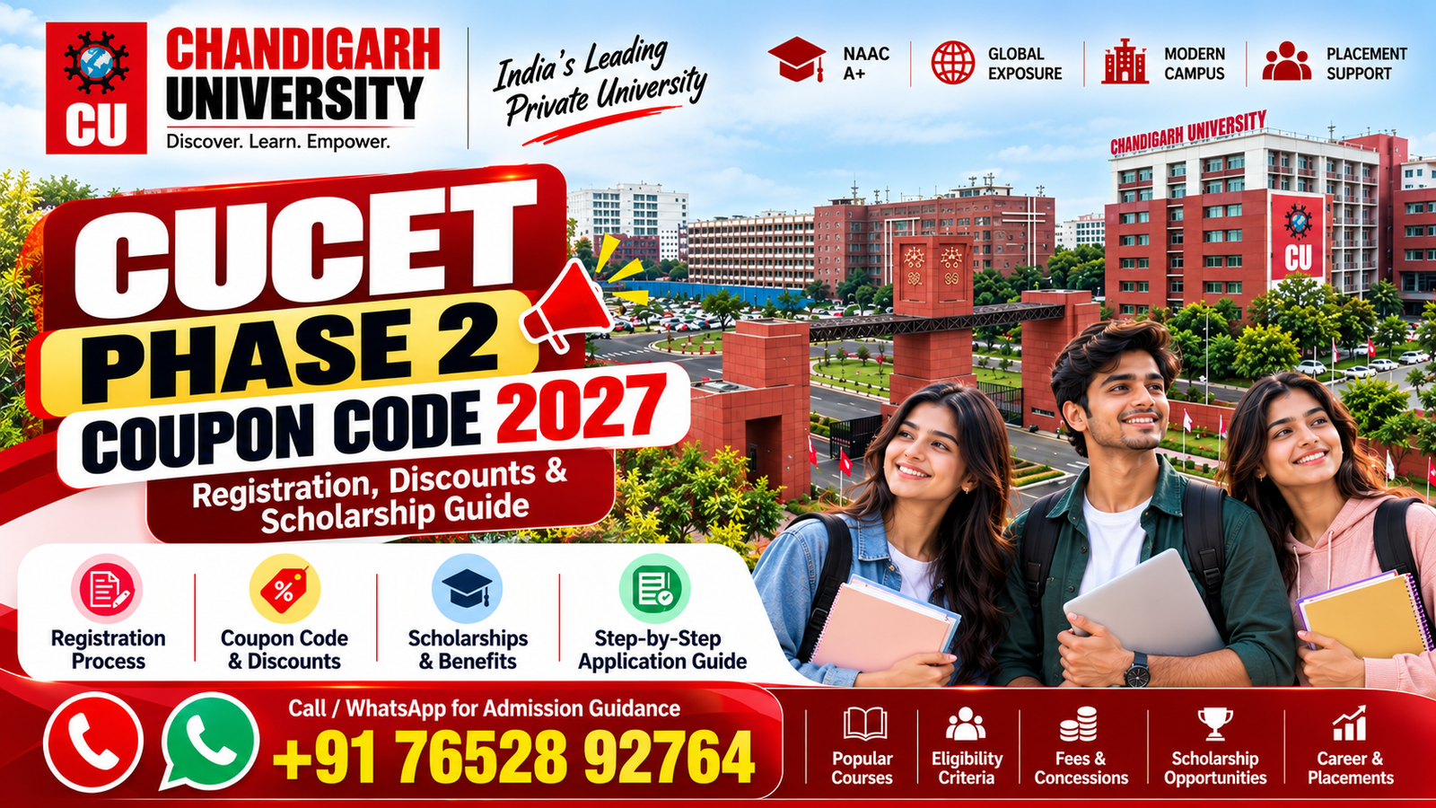 CUCET Phase 2 Coupon Code 2027: Registration, Discounts & Scholarships 1 CUCET Phase 2