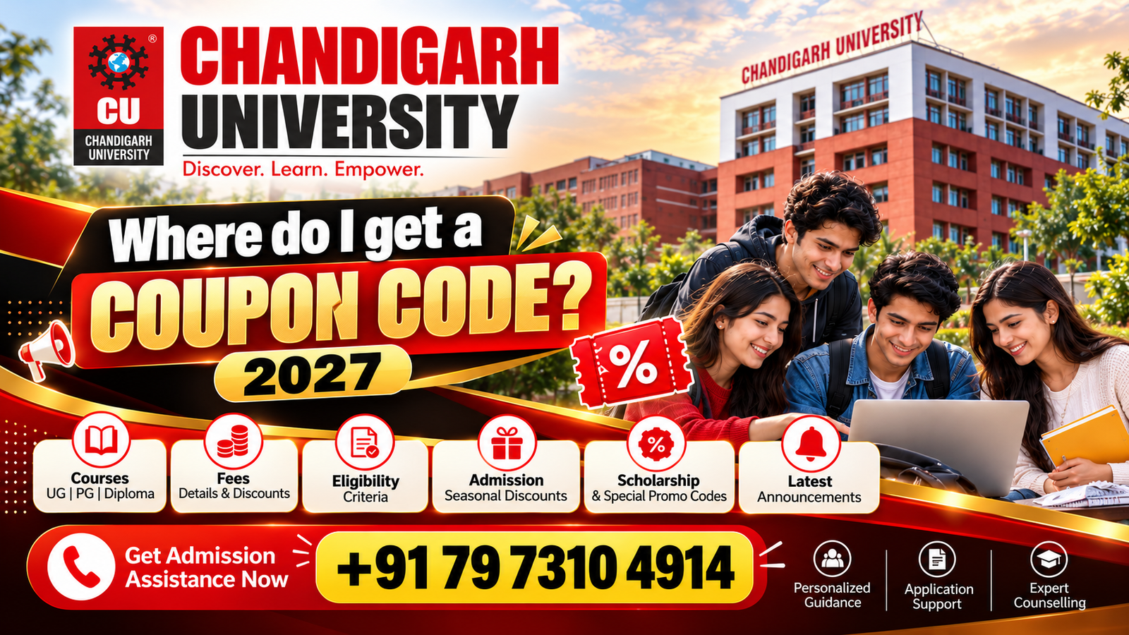 Chandigarh University Coupon Code 2027: Where Do I Get a Coupon Code? Admission Discounts, Scholarships & Complete Guide