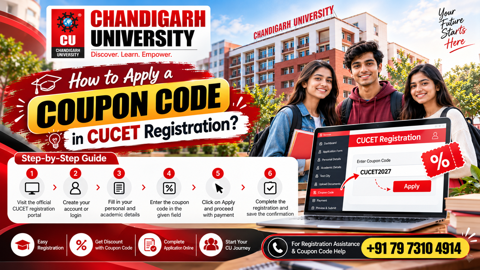 How to Apply a Coupon Code in CUCET Registration 2027? Complete Step-by-Step Guide, Eligibility, Fees & Admission Help