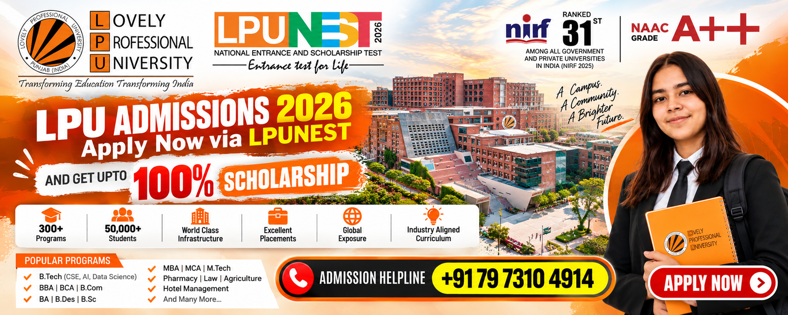 LPU Admission Helpline Number 2027 – Admission Guidance, LPUNEST & Scholarship 1 LPU Admission Helpline Number