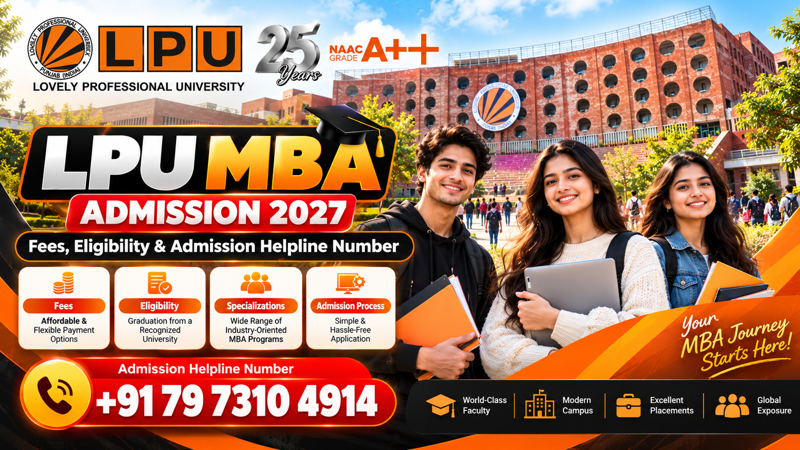LPU MBA Admission 2027: Fees, Eligibility, Specializations, Scholarships, Admission Process & Helpline Number