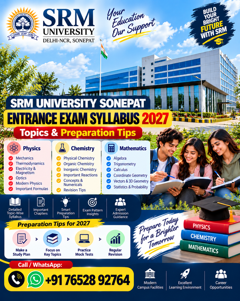 SRM University Entrance Exam 2027 Poster 1 1