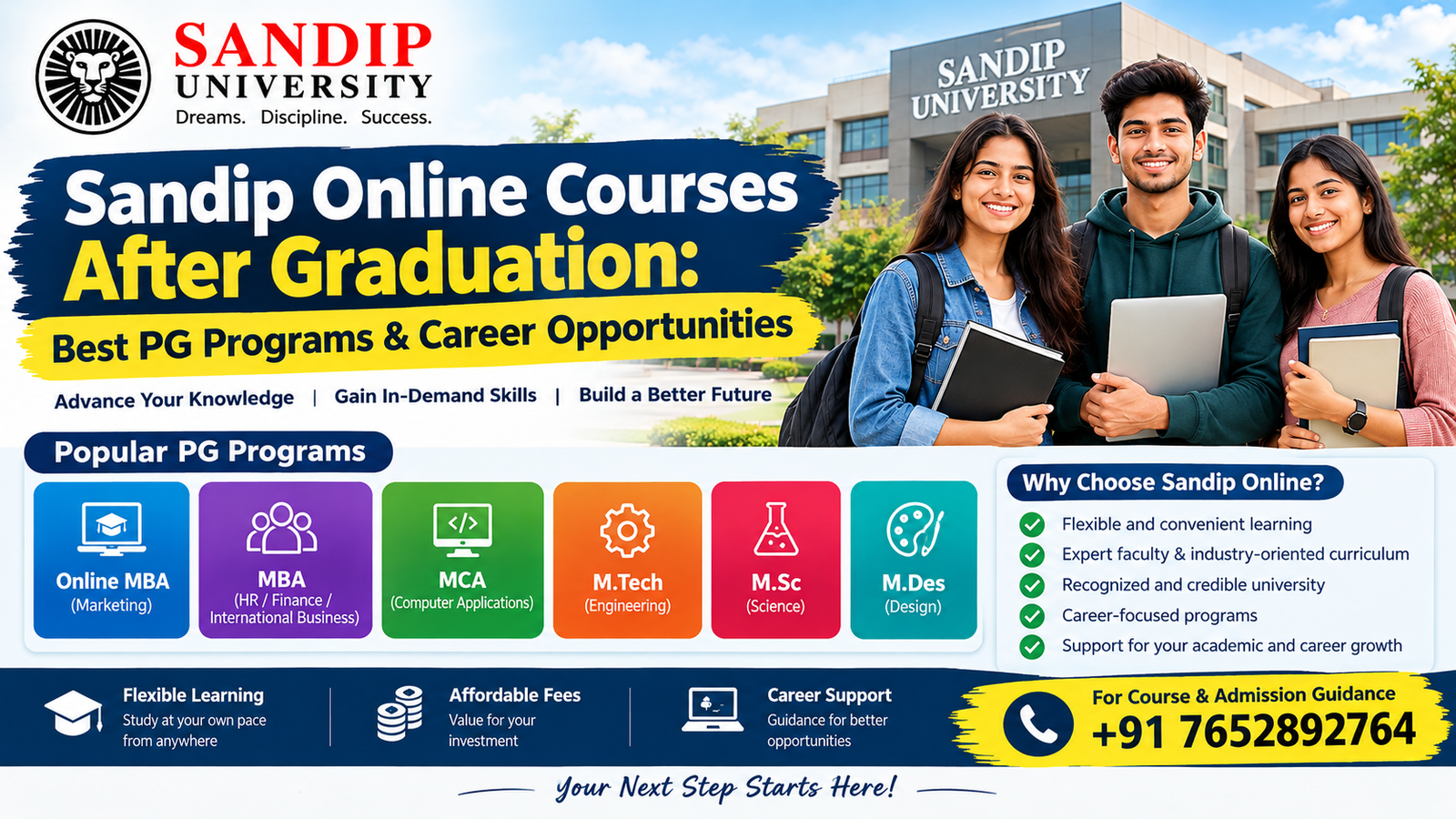 Sandip Online Courses After Graduation: Best PG Programs & Career Opportunities 1 Sandip Online Courses