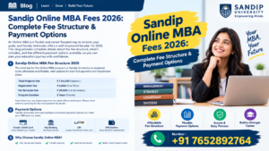 Sandip Online MBA Fees 2026