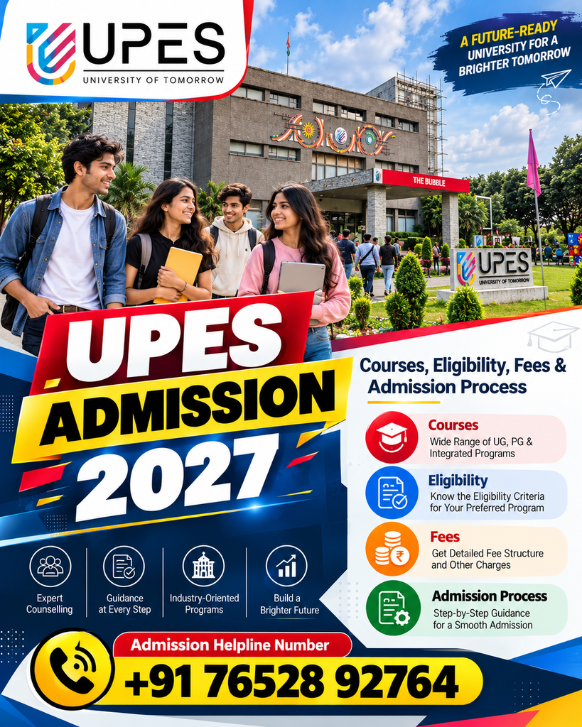 UPES Admission 2027 Campus Poster