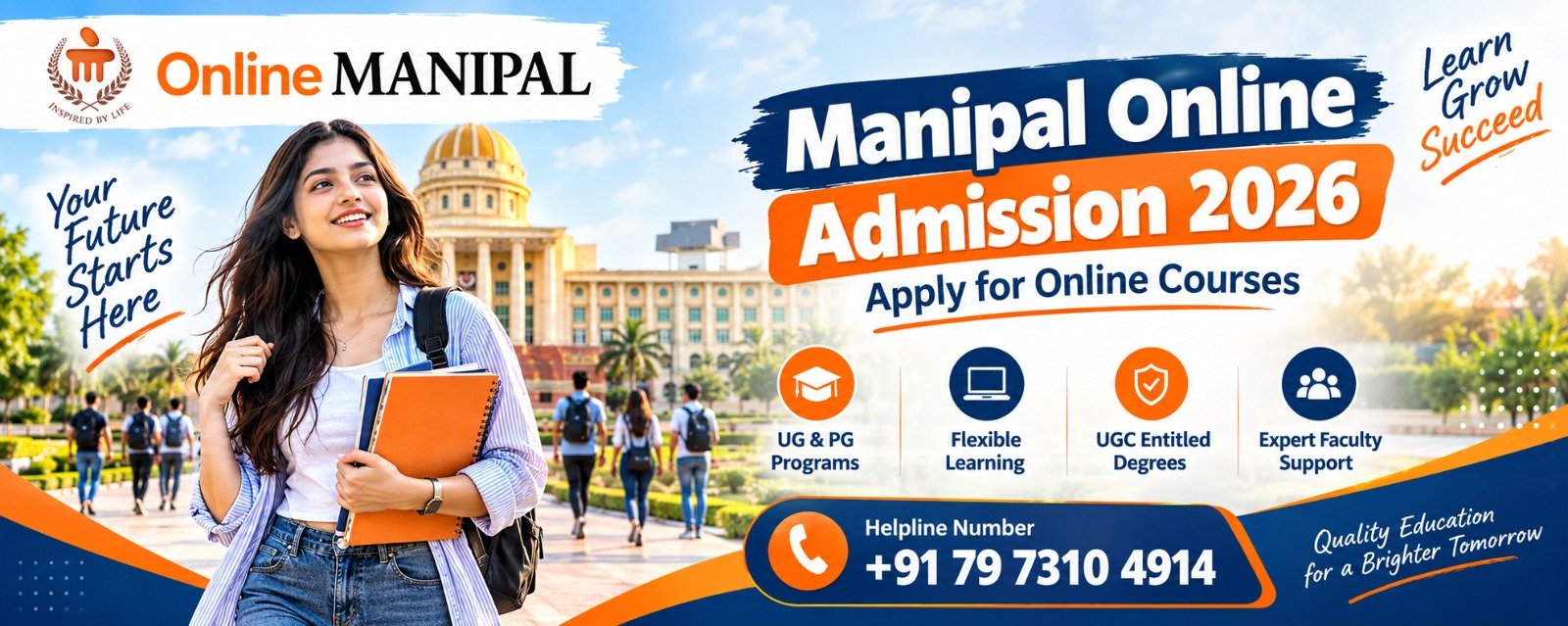 Manipal Online Admission Helpline Number 2026 | Apply for Online Courses