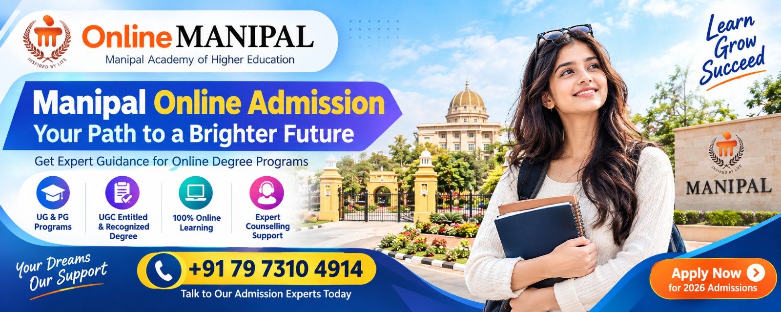 Manipal Online Admission Helpline Number | Online Degree Admission Assistance