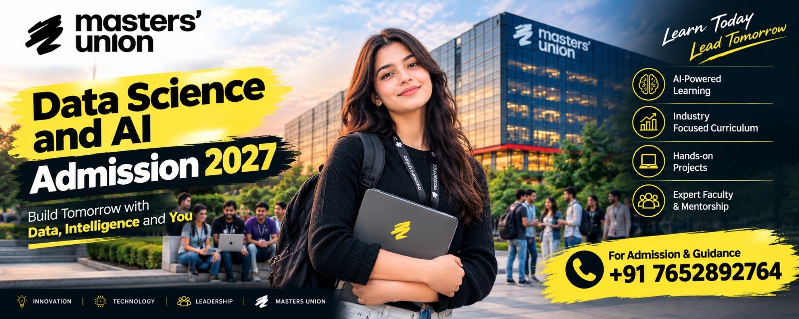 Masters Union Data Science and AI Admission 2027 & Helpline Number