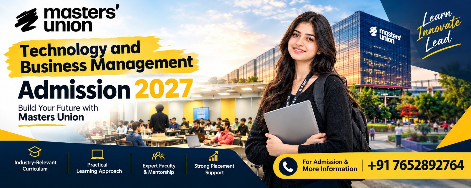 Masters Union Technology and Business Management Admission 2027 & Helpline Number
