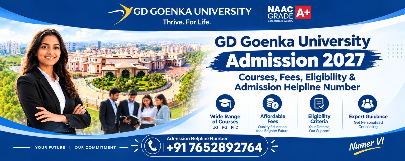 GD Goenka University Admission 2027: Courses, Fees, Eligibility & Admission Helpline Number