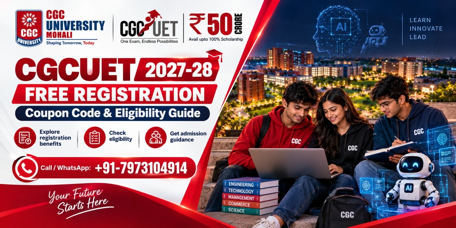 CGCUET 2027 Free Registration: Coupon Code & Eligibility Guide 1 CGCUET