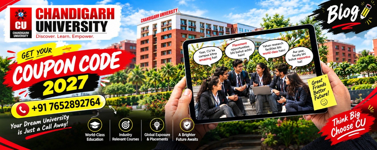 Chandigarh University Coupon Code 2027: Application Fee Discounts, Offers, Eligibility, Registration Process & Admission Guide