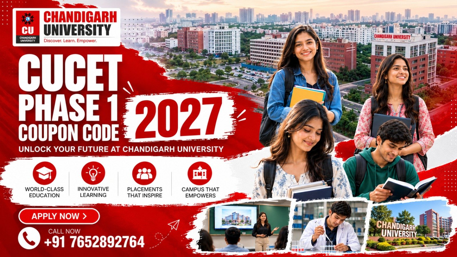 CUCET Phase 1 Coupon Code 2027: Registration Discount, Application Fee, Scholarships & Admission Guide