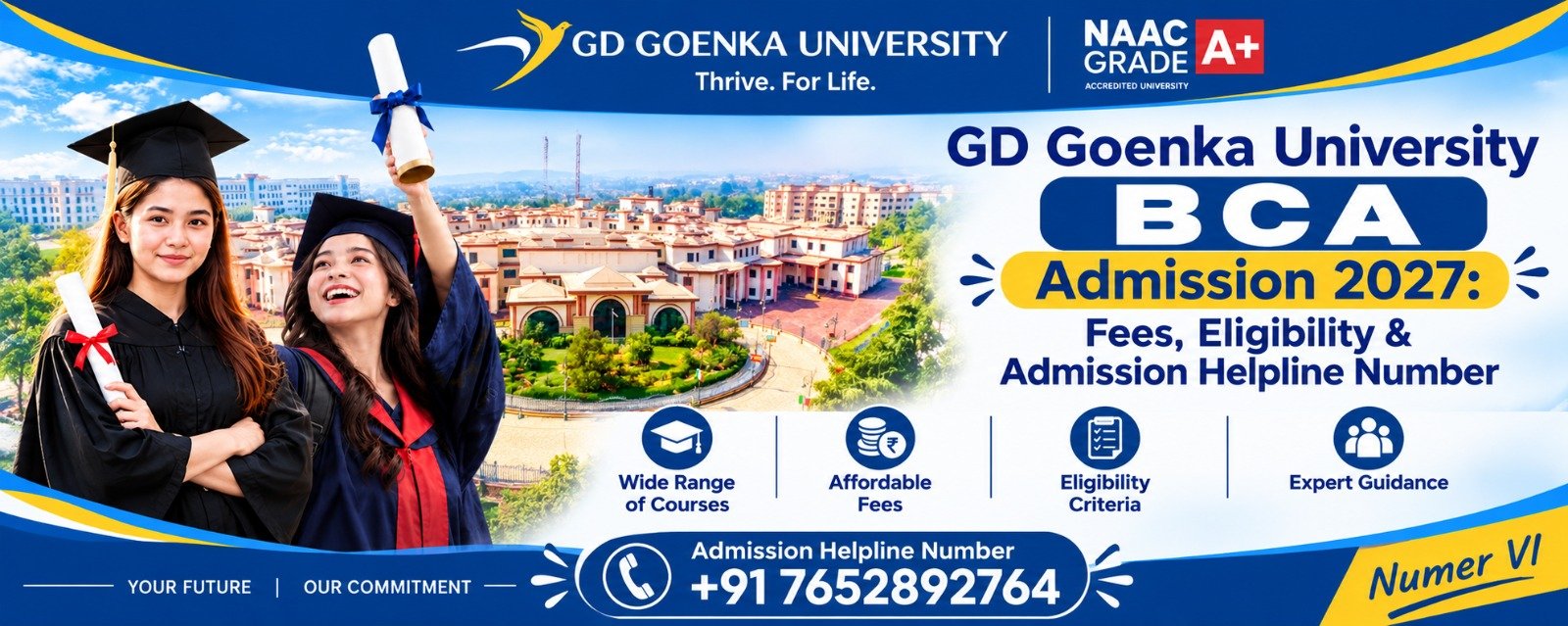 GD Goenka University BCA Admission 2027: Complete Guide to Fees, Eligibility, Courses & Admission Process 1 GD Goenka University BCA Admission 2027: Complete Guide to Fees, Eligibility, Courses & Admission Process