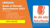 Bank of Baroda Recruitment 2021: Apply Online for 511 Manager Posts @bankofbaroda.in