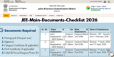 JEE Main Documents Checklist 2026: Complete Guide for Registration, Exam & Counselling
