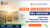 Geeta University MBA 2026 – Admission, Eligibility, Fees & Career Scope