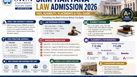 SRM Haryana Law Admission 2026: Fees, Eligibility, Placements & Full Guide