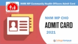 NHM MP CHO Admit card 2021: Community Health Officer Exam Date and Pattern, Syllabus
