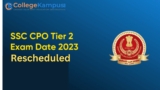 SSC CPO tier 2 exam 2023 rescheduled to January 8; paper pattern