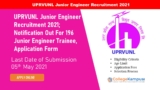 UPRVUNL Junior Engineer Recruitment 2021; Notification Out For 196 Junior Engineer Trainee, Application Form