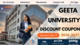 Geeta University Coupon Code 2026 – Application Discounts on Admission Fees