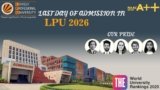 Last Date for Admissions in LPU 2026 | Apply Before Deadline